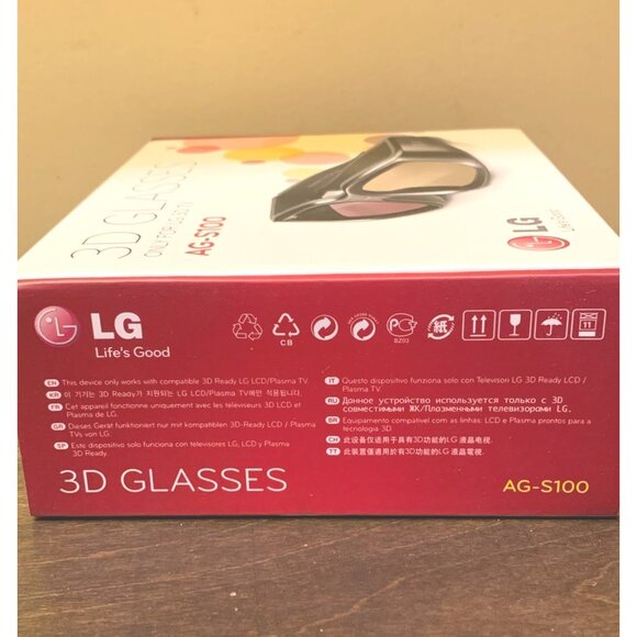 Lot of 4 LG AG-S100 3D Glasses For LG 3D TV Two New Sealed-Two Open - Picture 2 of 8